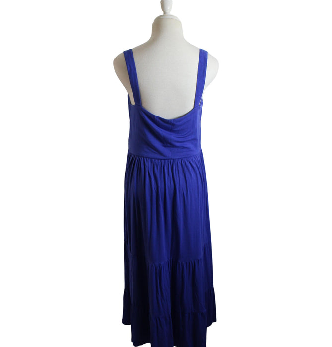 A Blue Sleeveless Dresses from Seraphine in size M for maternity. (Back View)