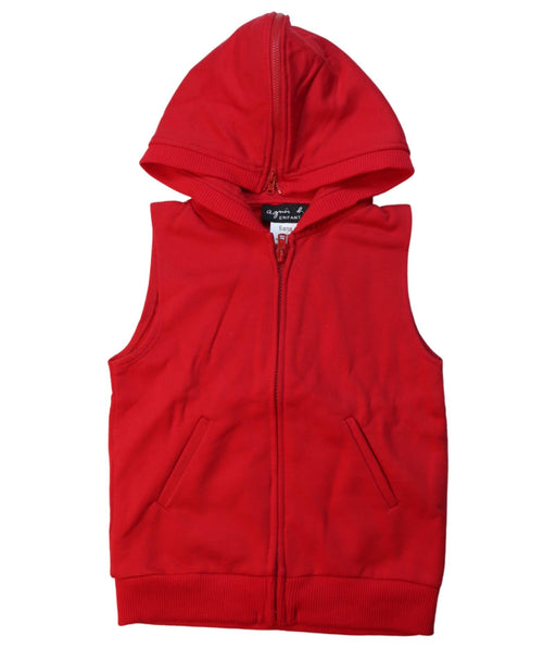 A Red Outerwear Vests from Agnes b. in size 6T for neutral. (Front View)