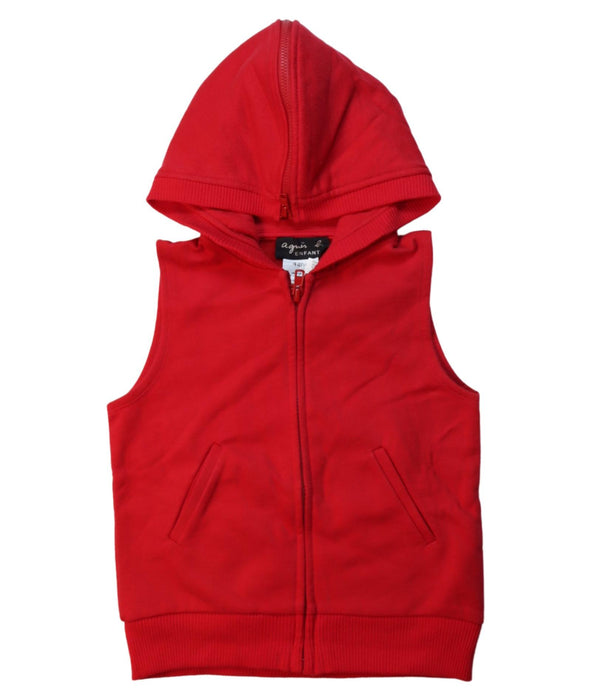 A Red Outerwear Vests from Agnes b. in size 4T for neutral. (Front View)