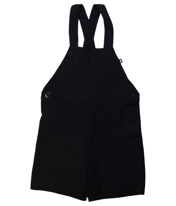 A Black Overall Shorts from Agnes b. in size 6T for neutral. (Front View)