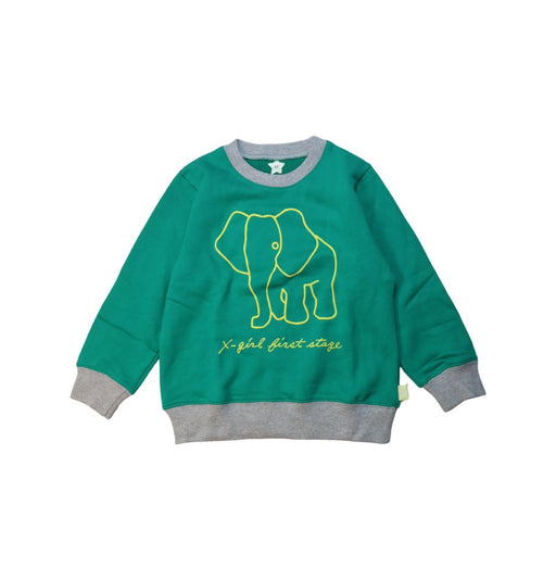 A Multicolour Crewneck Sweatshirts from X-Girl Stages in size 5T for girl. (Front View)