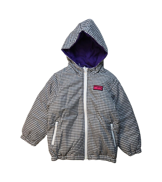 A Multicolour Puffer/Quilted Jackets from X-Girl Stages in size 4T for girl. (Front View)