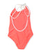 A Pink Swimsuits from Bonpoint in size 8Y for girl. (Back View)