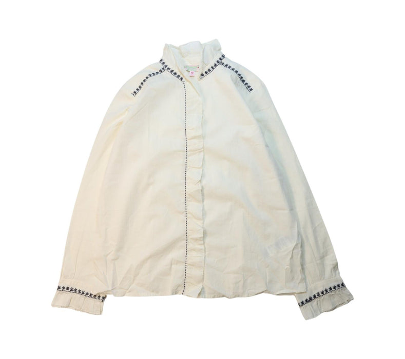 A White Long Sleeve Tops from Bonpoint in size 10Y for girl. (Front View)