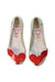 A Ivory Flats from Mini Melissa Vivienne Westwood in size 7Y for girl. (Back View)