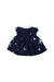 A Navy Short Sleeve Dresses from Ralph Lauren in size 0-3M for girl. (Back View)