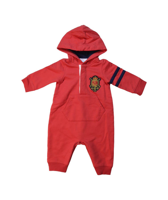 A Red Long Sleeve Jumpsuits from Ralph Lauren in size 0-3M for boy. (Front View)