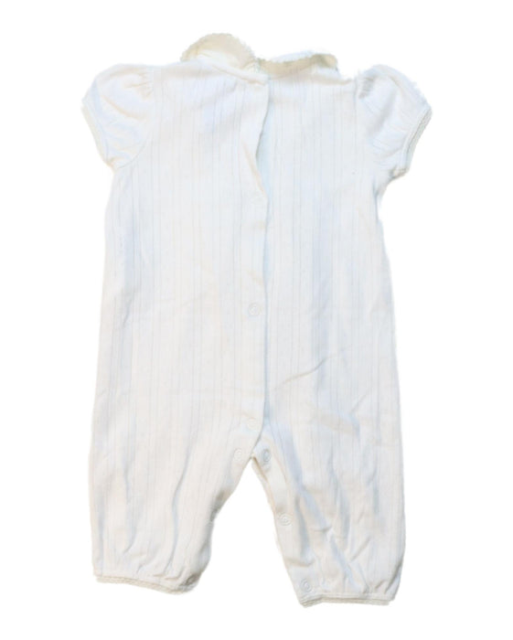 A White Short Sleeve Jumpsuits from Ralph Lauren in size 0-3M for girl. (Back View)