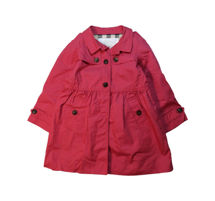 A Red Coats from Burberry in size 3T for girl. (Front View)