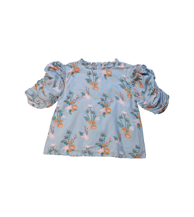 A Multicolour Short Sleeve Tops from Velveteen in size 5T for girl. (Front View)