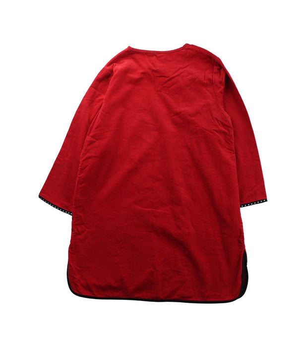 A Red Long Sleeve Dresses from Tang'Roulou in size 5T for girl. (Back View)