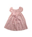 A Pink Short Sleeve Dresses from Rose et Théo in size 4T for girl. (Back View)