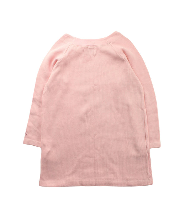 A Pink Long Sleeve Dresses from Bobo Choses in size 2T for girl. (Back View)