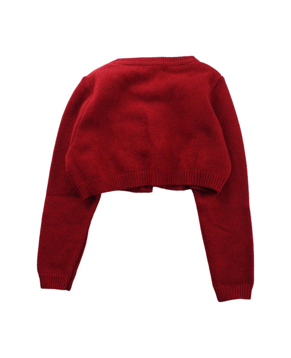 A Red Cardigans from Confiture in size 6T for girl. (Back View)