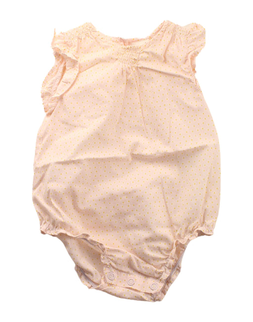 A Green Sleeveless Bodysuits from Seed in size 0-3M for girl. (Front View)
