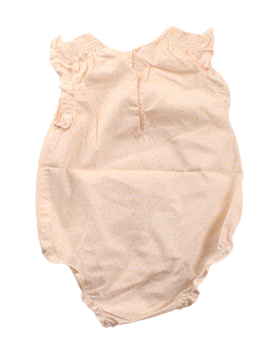 A Green Sleeveless Bodysuits from Seed in size 0-3M for girl. (Back View)