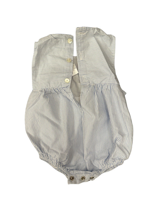 A Blue Short Sleeve Rompers from Jacadi in size 0-3M for neutral. (Back View)