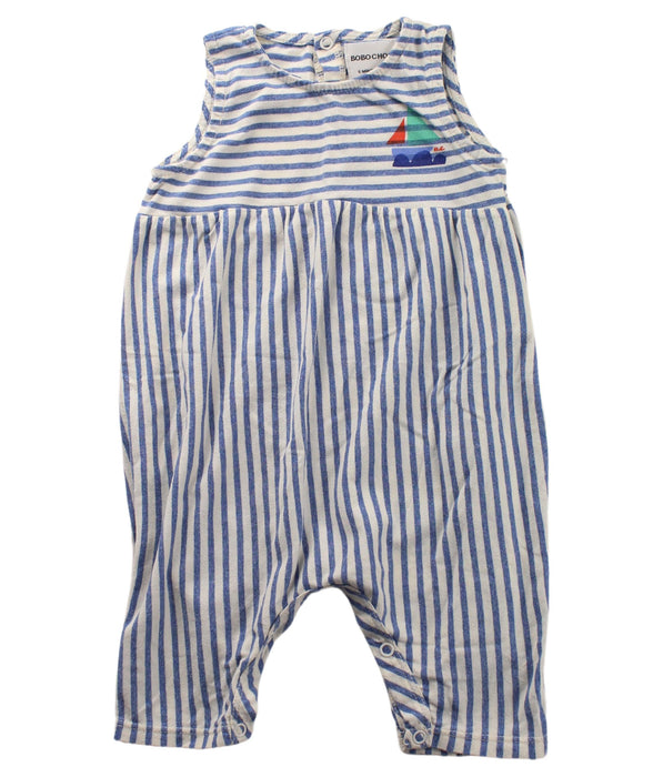 A Blue Sleeveless Jumpsuits from Bobo Choses in size 3-6M for boy. (Front View)