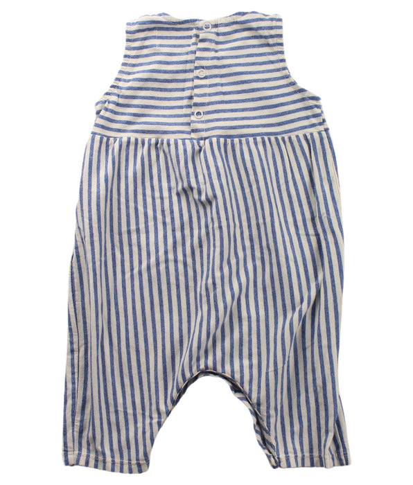 A Blue Sleeveless Jumpsuits from Bobo Choses in size 3-6M for boy. (Back View)