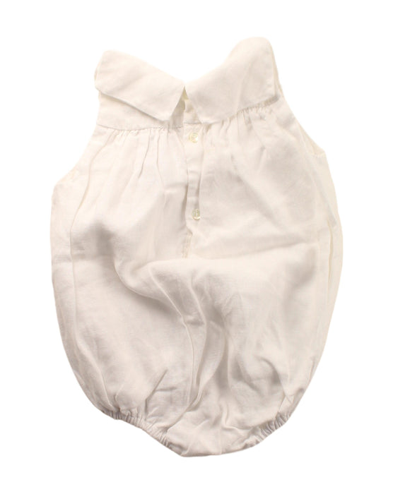 A White Sleeveless Bodysuits from Jacadi in size 6-12M for girl. (Back View)