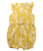 A Yellow Short Sleeve Rompers from Petit Bateau in size 3-6M for girl. (Front View)