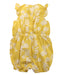 A Yellow Short Sleeve Rompers from Petit Bateau in size 3-6M for girl. (Back View)