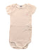 A Pink Short Sleeve Bodysuits from Petit Bateau in size 3-6M for girl. (Front View)