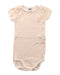 A Pink Short Sleeve Bodysuits from Petit Bateau in size 3-6M for girl. (Front View)