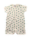 A Green Short Sleeve Rompers from Petit Bateau in size 3-6M for boy. (Front View)