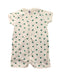 A Green Short Sleeve Rompers from Petit Bateau in size 3-6M for boy. (Front View)