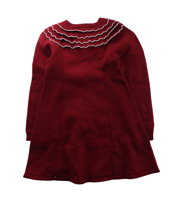 A Red Sweater Dresses from Jacadi in size 8Y for girl. (Back View)