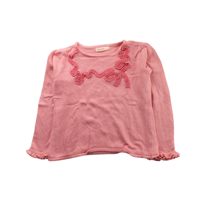 A Pink Long Sleeve Tops from Momonittu in size 10Y for girl. (Front View)