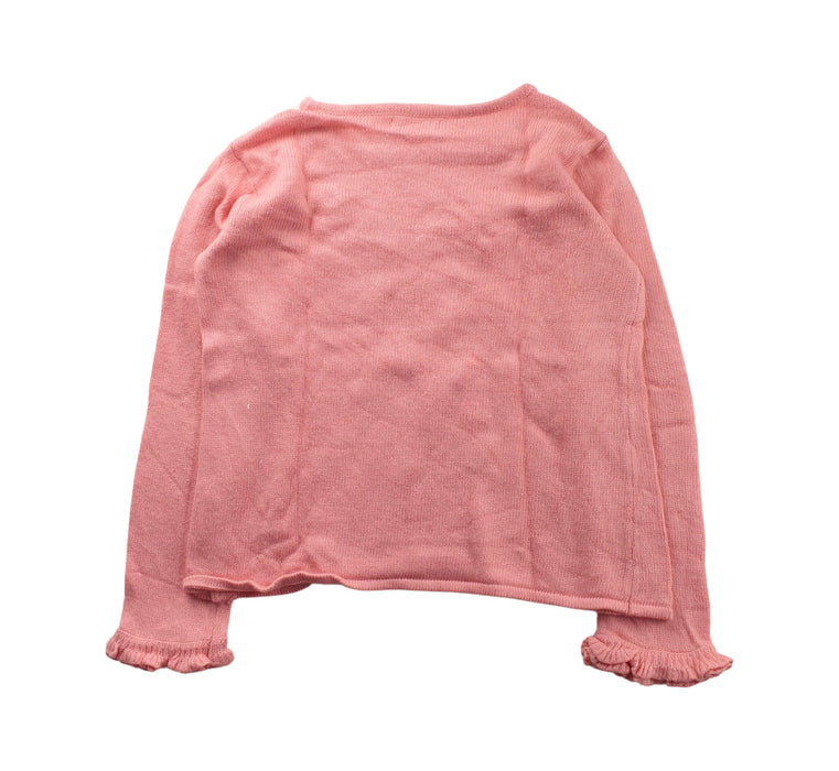 A Pink Long Sleeve Tops from Momonittu in size 10Y for girl. (Back View)