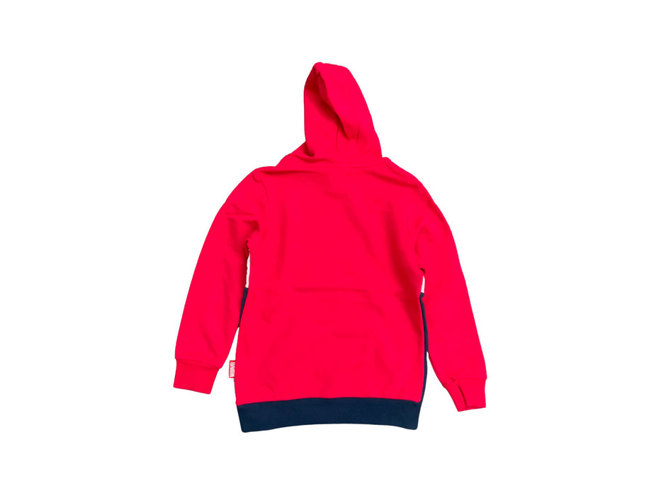 A Red Hooded Sweatshirts from Marvel in size 12Y for boy. (Back View)