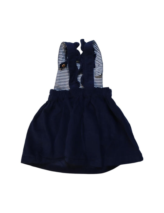 A Navy Overall Dresses from The Little White Company in size 3-6M for girl. (Back View)