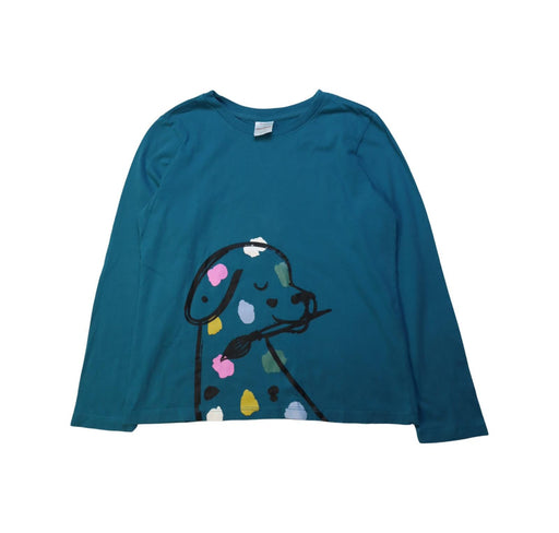 A Teal Long Sleeve T Shirts from Hanna Andersson in size 10Y for girl. (Front View)