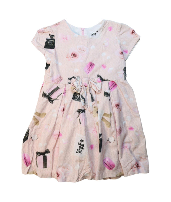 A Multicolour Short Sleeve Dresses from Balloon Chic in size 6T for girl. (Front View)