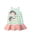 A Multicolour Sleeveless Dresses from Le Petit Pumm in size 5T for girl. (Front View)