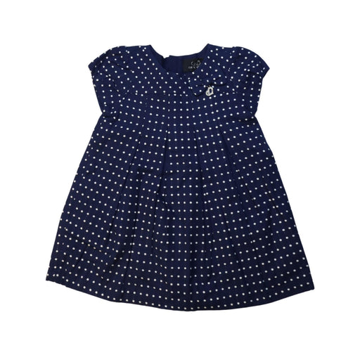 A Navy Short Sleeve Dresses from Chickeeduck in size 18-24M for girl. (Front View)