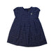 A Navy Short Sleeve Dresses from Chickeeduck in size 18-24M for girl. (Front View)