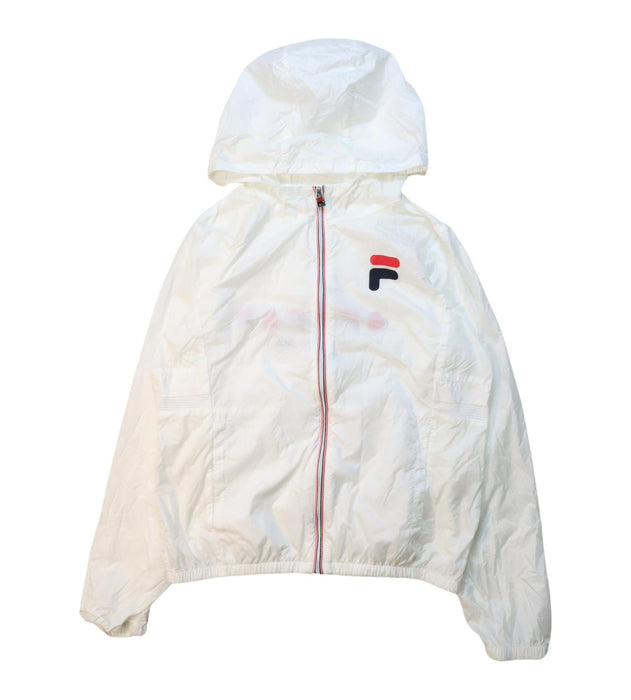 A White Lightweight Jackets from Fila in size 10Y for neutral. (Front View)