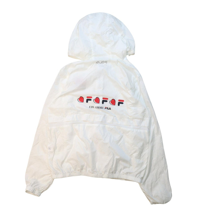 A White Lightweight Jackets from Fila in size 10Y for neutral. (Back View)