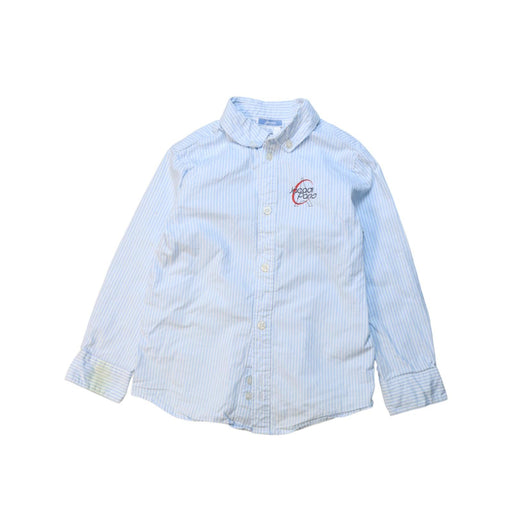 A Blue Long Sleeve Shirts from Jacadi in size 5T for boy. (Front View)