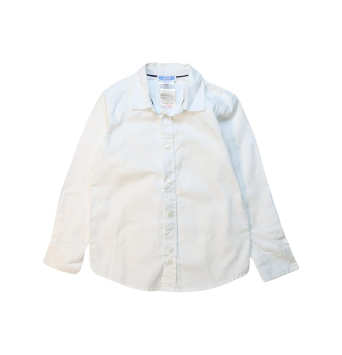 A White Long Sleeve Shirts from Jacadi in size 4T for boy. (Front View)