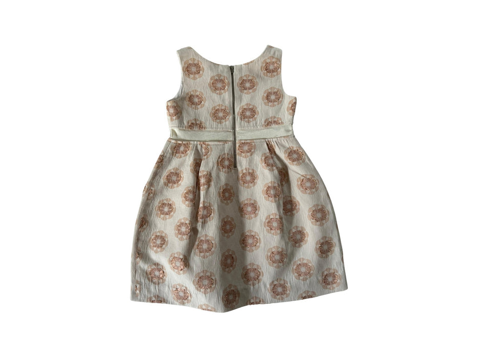 A Beige Sleeveless Dresses from Bonpoint in size 4T for girl. (Back View)