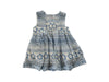 A Blue Sleeveless Dresses from Mayoral in size 3-6M for girl. (Back View)