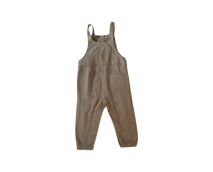 A Beige Long Overalls from Rylee + Cru in size 2T for neutral. (Back View)