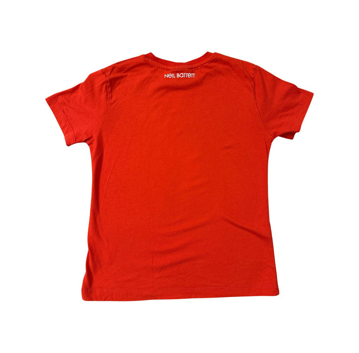 A Red Short Sleeve T Shirts from Neil Barrett Kids in size 6T for neutral. (Back View)