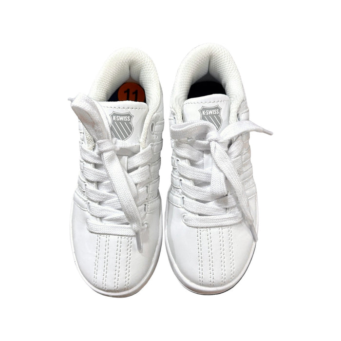 A White Sneakers from K-Swiss in size 5T for neutral. (Back View)