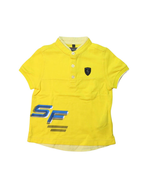 A Yellow Short Sleeve Polos from Ferrari in size 18-24M for boy. (Front View)